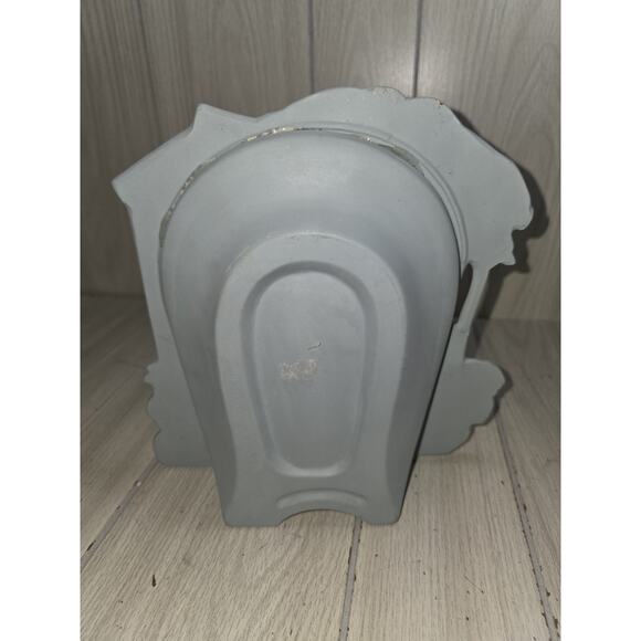 Vtg 1988 Ceramic One Piece Nativity Blue Creche 3D Religious Christmas Handpaint - Picture 2 of 8